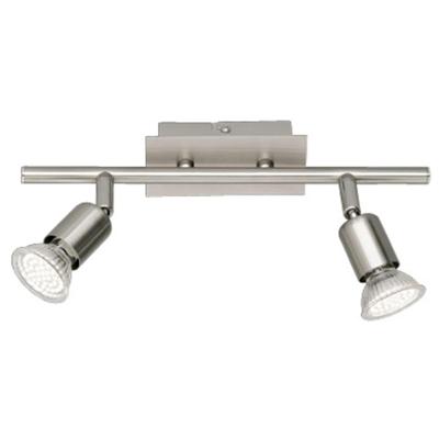 LED Plafondspot 2-Lichts - GU10 - 6W Warm Wit 3000K - Mat Nikkel