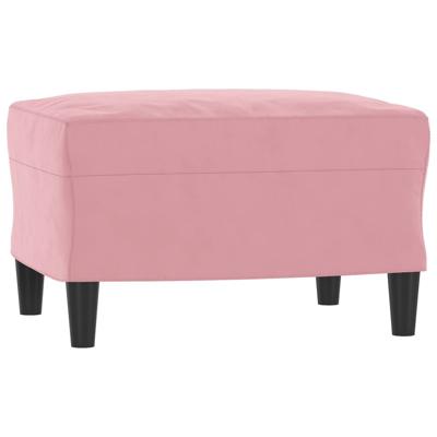 3-delige Loungeset met kussens fluweel roze - thumbnail