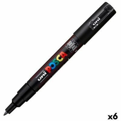 Markeerstift POSCA PC-1M Zwart (6 Stuks) Markeerstift POSCA PC-1M Zwart (6 Stuks)