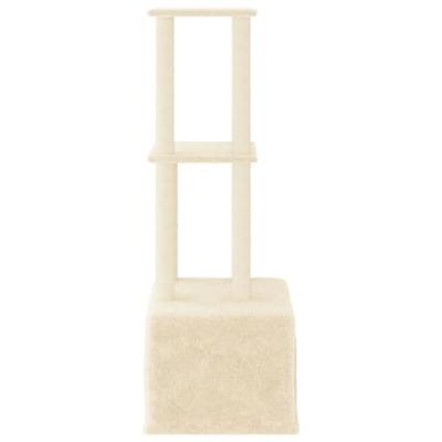 Kattenmeubel met sisal krabpalen 133,5 cm crmekleurig