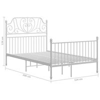 Bedframe metaal en multiplex wit 120x200 cm - thumbnail