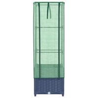 VidaXL Plantenbak verhoogd met kashoes 40x40x139 cm rattanlook - thumbnail