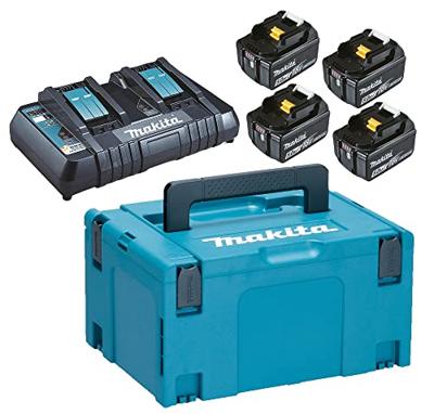 Makita Accu Starterset 18V DC18RD 4xBL1850B - 197626-8