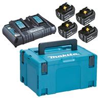 Makita Accessoires 18V Li-Ion accu starterset 197626-8 (4x BL1850B 5.0Ah) + duolader DC18RD in Mbox - 197626-8 - thumbnail