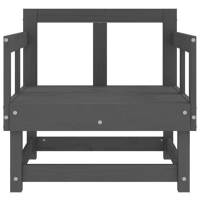Tuinstoelen 2 st massief grenenhout grijs