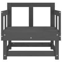 Tuinstoelen 2 st massief grenenhout grijs - thumbnail