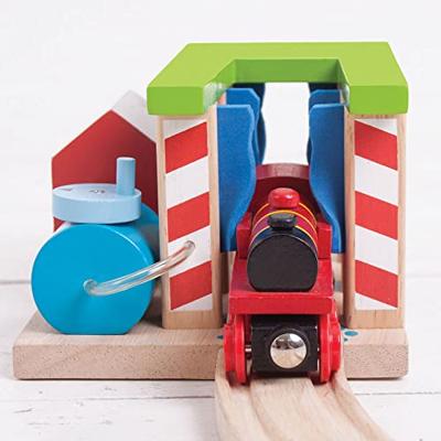 Bigjigs houten rails wasstraat voor treinen
