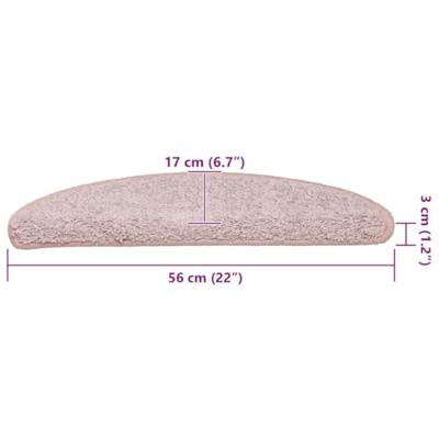 Trapmatten 30 st 56x17x3 cm lichtroze