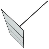 Inloopdouchewand 80x195 cm mat ESG-glas zwart - thumbnail