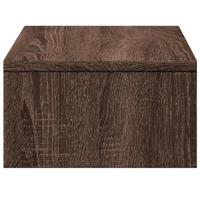 Monitorstandaard met lades 50x27x15 cm hout bruin eikenkleurig - thumbnail