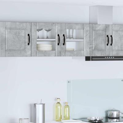 Keukenkast met plank Beton Grijs 80 x 31 x 40 cm Bewerkt hout