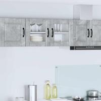 Keukenkast met plank Beton Grijs 80 x 31 x 40 cm Bewerkt hout - thumbnail