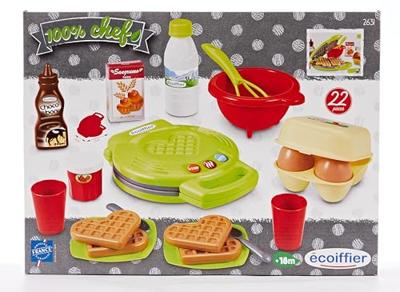 Ecoiffier 100% chef wafelijzer, 22dlg. - thumbnail