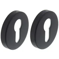 Intersteel cilinderrozetten verdekt ø53x9mm - RVS/mat zwart - thumbnail