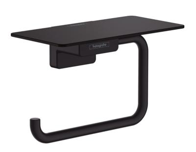 Hansgrohe Toiletrolhouder Met Planchet AddStoris Mat Zwart