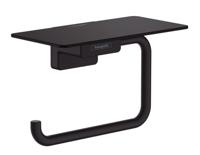 Hansgrohe Toiletrolhouder Met Planchet AddStoris Mat Zwart - thumbnail