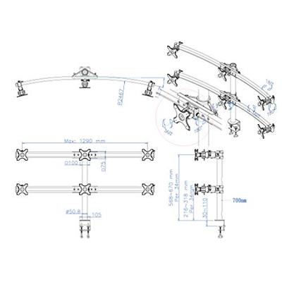 Neomounts FPMA-D700D6 bevestiging Neomounts FPMA-D700D6 bevestiging