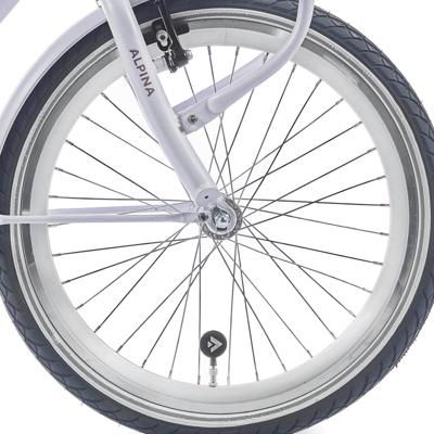 Alpina voorwiel 20 hlqc ocean/clubb zilver zink spk
