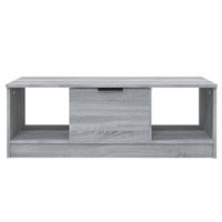 Salontafel 102x50x36 cm bewerkt hout grijs sonoma eikenkleurig - thumbnail