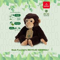 Eco Nation Pluchen knuffel - chimpansee - 24 cm - thumbnail