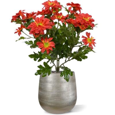 Chrysant kunstboeket 35 cm oranje