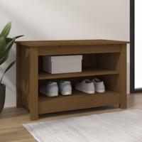 VidaXL Schoenenkast 70x38x45,5 cm massief grenenhout honingbruin - thumbnail