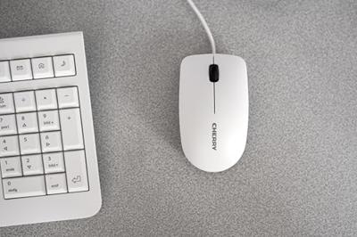 CHERRY MC 1000 Muis USB Optisch Wit, Grijs 3 Toetsen 1200 dpi