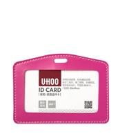 10 stuks vrouwen Business Llanyard kaarthouder lederen kaart geval voor student Candy Color cute cartoon kinderen badge (roze) - thumbnail