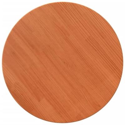 Tafelblad rond 60x2,5 cm massief grenenhout wasbruin
