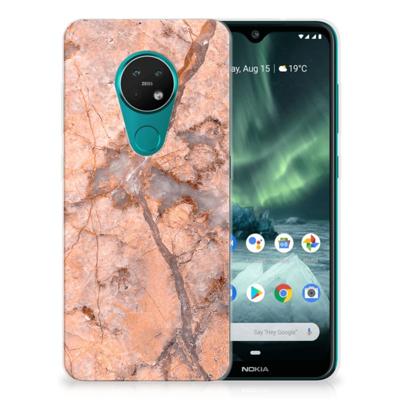 Nokia 7.2 | 6.2 TPU Siliconen Hoesje Marmer Oranje
