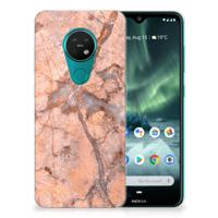 Nokia 7.2 | 6.2 TPU Siliconen Hoesje Marmer Oranje - thumbnail