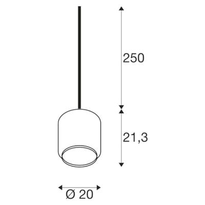 SLV PANTILO 20 1003004 Hanglamp E27 15 W Chroom