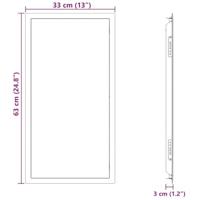 Toegangs paneel Wit 30 x 60 cm Staal - thumbnail