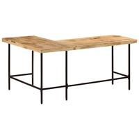 Bureau 165x110x77 cm massief mangohout en ijzer - thumbnail