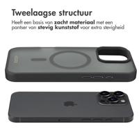 Accezz Rugged Frosted met MagSafe voor Apple iPhone 16 Pro Max Telefoonhoesje Zwart - thumbnail