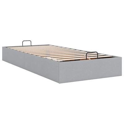 Bedframe zonder matras 90x190 cm stof lichtgrijs