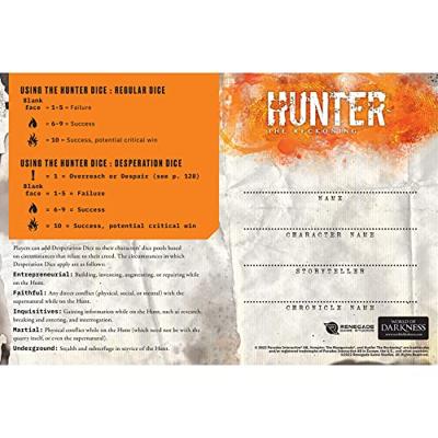 Hunter: The Reckoning 5th Edition RPG Journal Expanded Character Sheet Journal *Englische Version*
