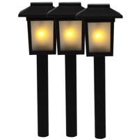 3x Tuinlamp fakkel / tuinverlichting met vlam effect 34,5 cm   - - thumbnail