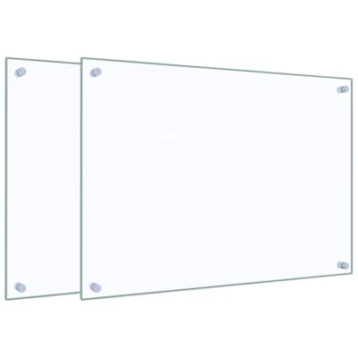 VidaXL Spatschermen keuken 2 st 70x50 cm gehard glas transparant VidaXL Spatschermen keuken 2 st 70x50 cm gehard glas transparant