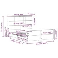Bedframe zonder matras massief grenenhout 150x200 cm - thumbnail