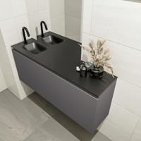 MONDIAZ OLAN 120cm toiletmeubel dark grey. LEX wastafel urban links 1 kraangat - thumbnail
