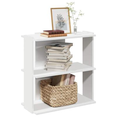 Boekenkast 3-laags 60x30x60 cm bewerkt hout wit