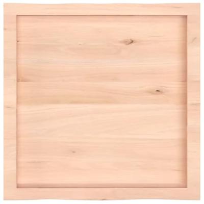 Tafelblad natuurlijke rand 60x60x(2-6) cm massief eikenhout