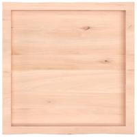 Tafelblad natuurlijke rand 60x60x(2-6) cm massief eikenhout - thumbnail