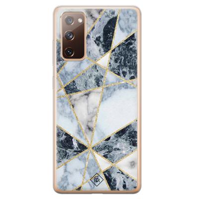 Samsung Galaxy S20 FE siliconen hoesje - Marmer blauw Samsung Galaxy S20 FE siliconen hoesje - Marmer blauw