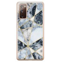 Samsung Galaxy S20 FE siliconen hoesje - Marmer blauw - thumbnail