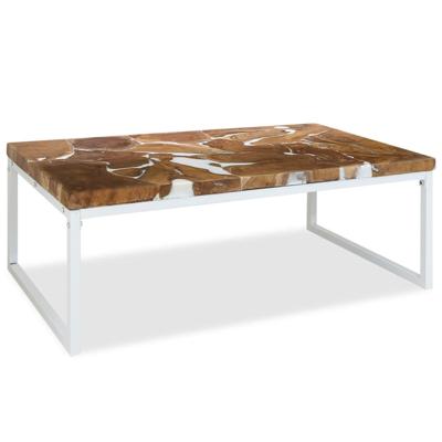 Salontafel 110x60x40 cm teakhout en hars Salontafel 110x60x40 cm teakhout en hars