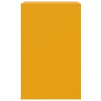 Nachtkastjes 2 st 34,5x39x62 cm staal mosterdgeel - thumbnail
