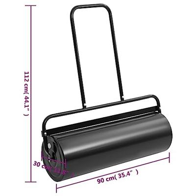 VidaXL Gazonroller duwmodel 63 l ijzer en staal zwart