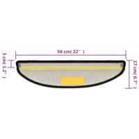 VidaXL Trapmatten 10 st 56x17x3 cm antraciet halfrond - thumbnail